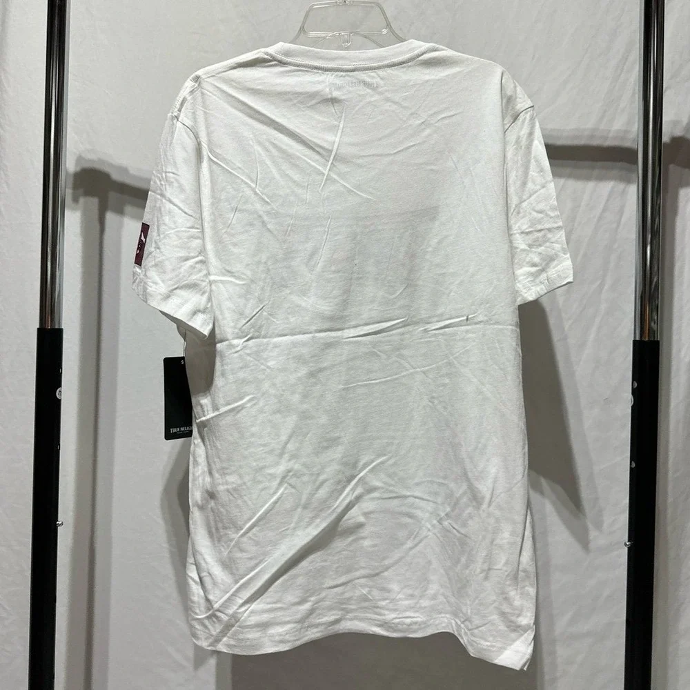 True Religion SS Classic True Logo Short Sleeve Tee White Red NWT Men's Medium